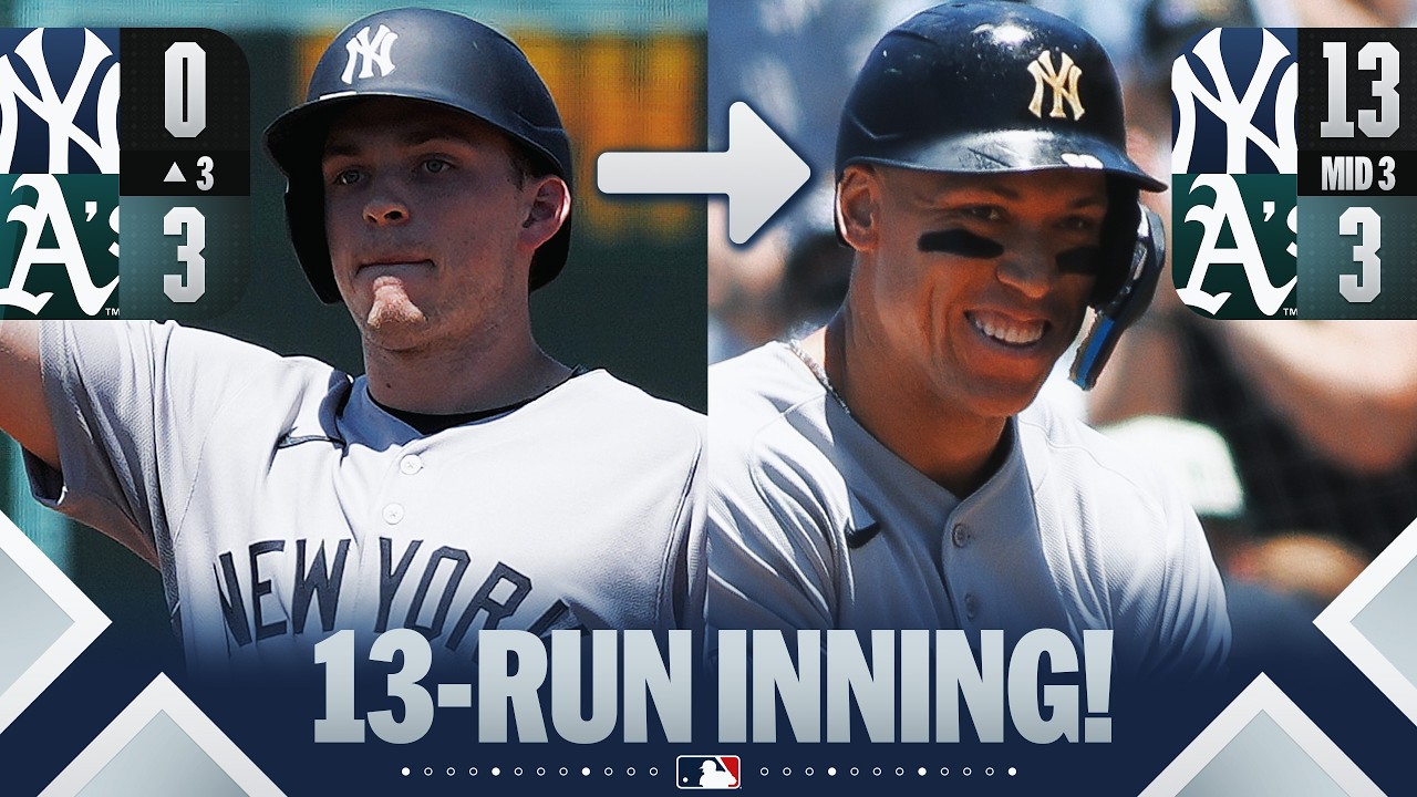 13-RUN INNING?! Yankees send 18 BATTERS to the plate in the 3rd inning! 😱🔥| MLB Highlights