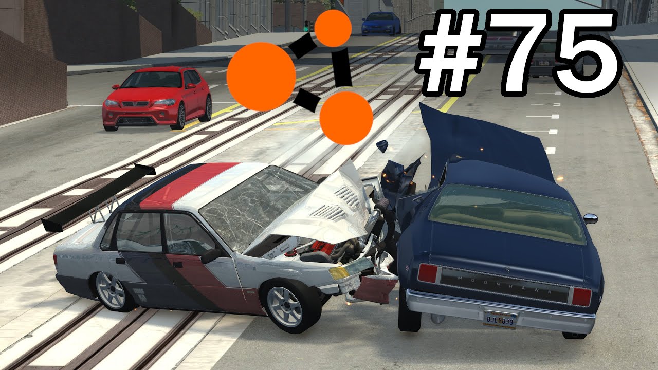 BeamNG.drive (#75) - REALISTYCZNE ZDERZENIA SAMOCHODOWE W RUCHU ULICZNYM 💥🚗