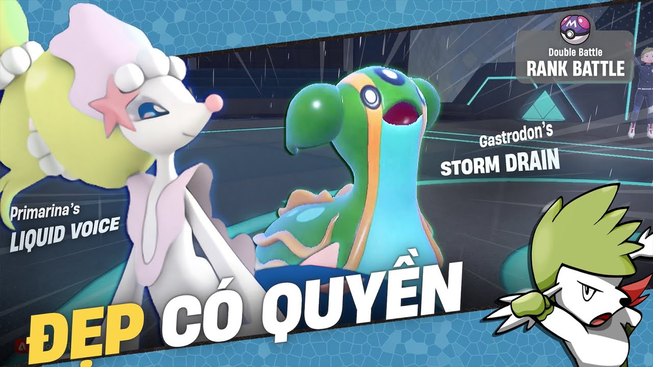 Gastrodon, Primarina CUỐN TR&Ocirc;I s&agrave;n đấu c&ugrave;ng với Full Team Hệ Nước | Rank Battle | Shaymin Ahhh