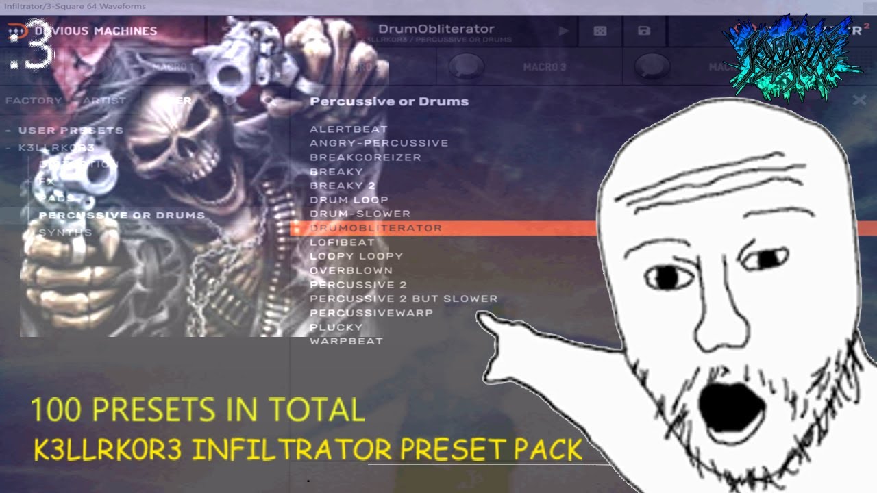 K3LLRK0R3 Infiltrator Presets Pack I made