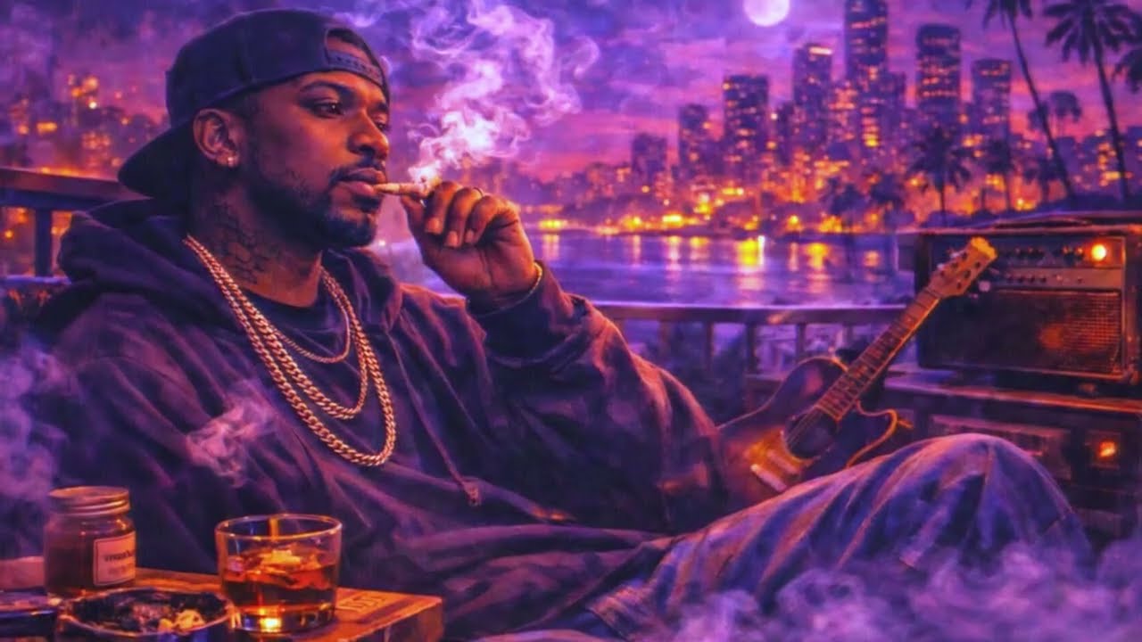Bluesy Melodic Rap 420 Vibe 🌿 Slow Trap Beat | Chill Hip Hop Night Drive Atmosphere