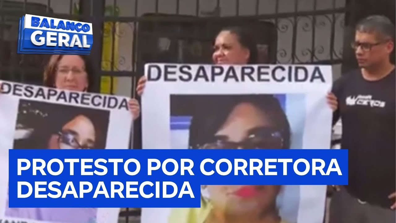 Familiares de corretora desaparecida fazem ato e pedem mais empenho nas buscas