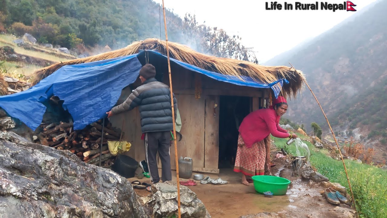This Is Himalyan Mountain Village Life | Rainy Day | Peaceful And Relaxing Life Documentary Video |