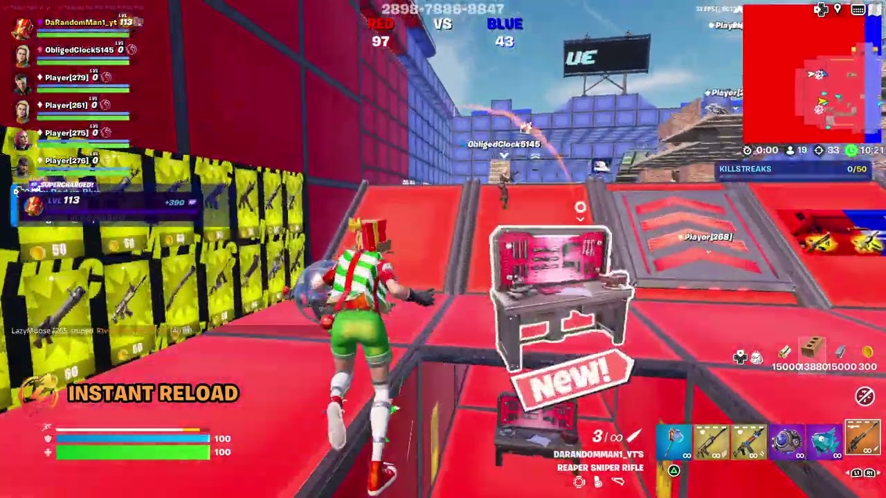 89 KILLS CRAZYY RED VS BLUE GAMEPLAY IN FORTNITE CREATIVE