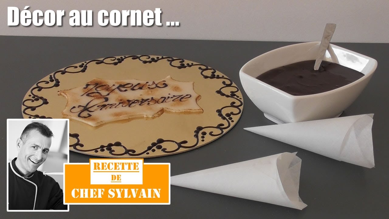 Décor au cornet - Technique de pâtisserie par Chef Sylvain