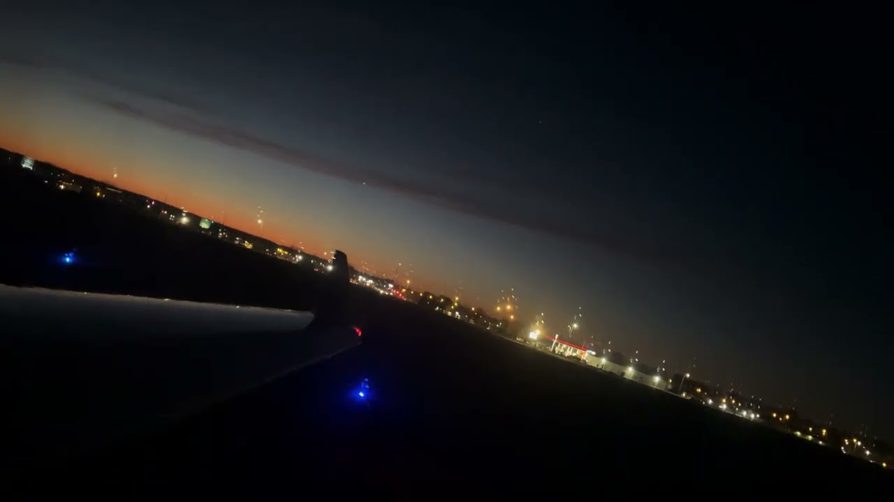 Delta Airlines CRJ-900 Evening Takeoff from Bismarck Municipal Airport (KBIS)