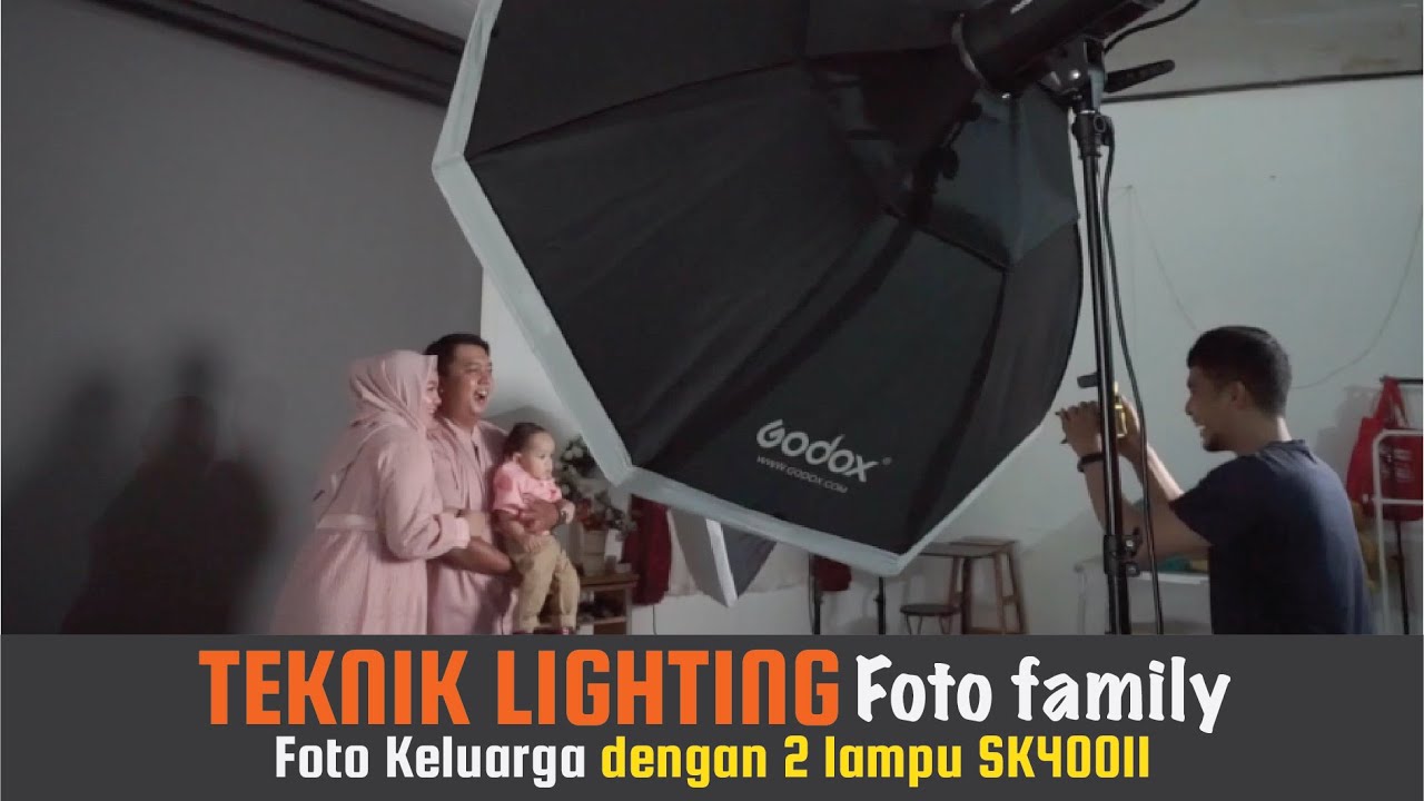 FOTO KELUARGA DENGAN  2 LAMPU Godox SK400II - Araia sharing