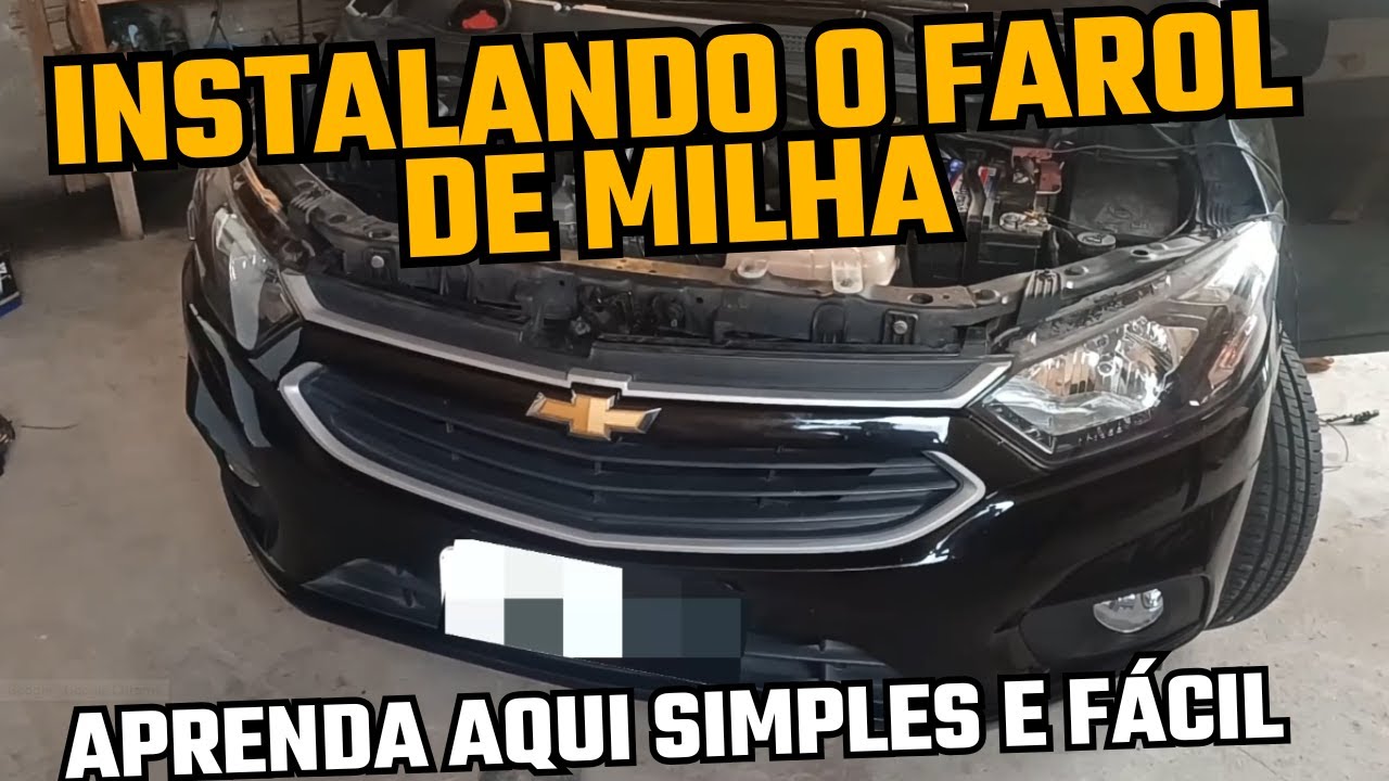 Como instalar farol de milha no Onix
