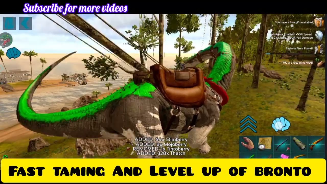 Bronto fast taming and Level up by hack apk | Ark survival evolved game play | Ark survival #modapk