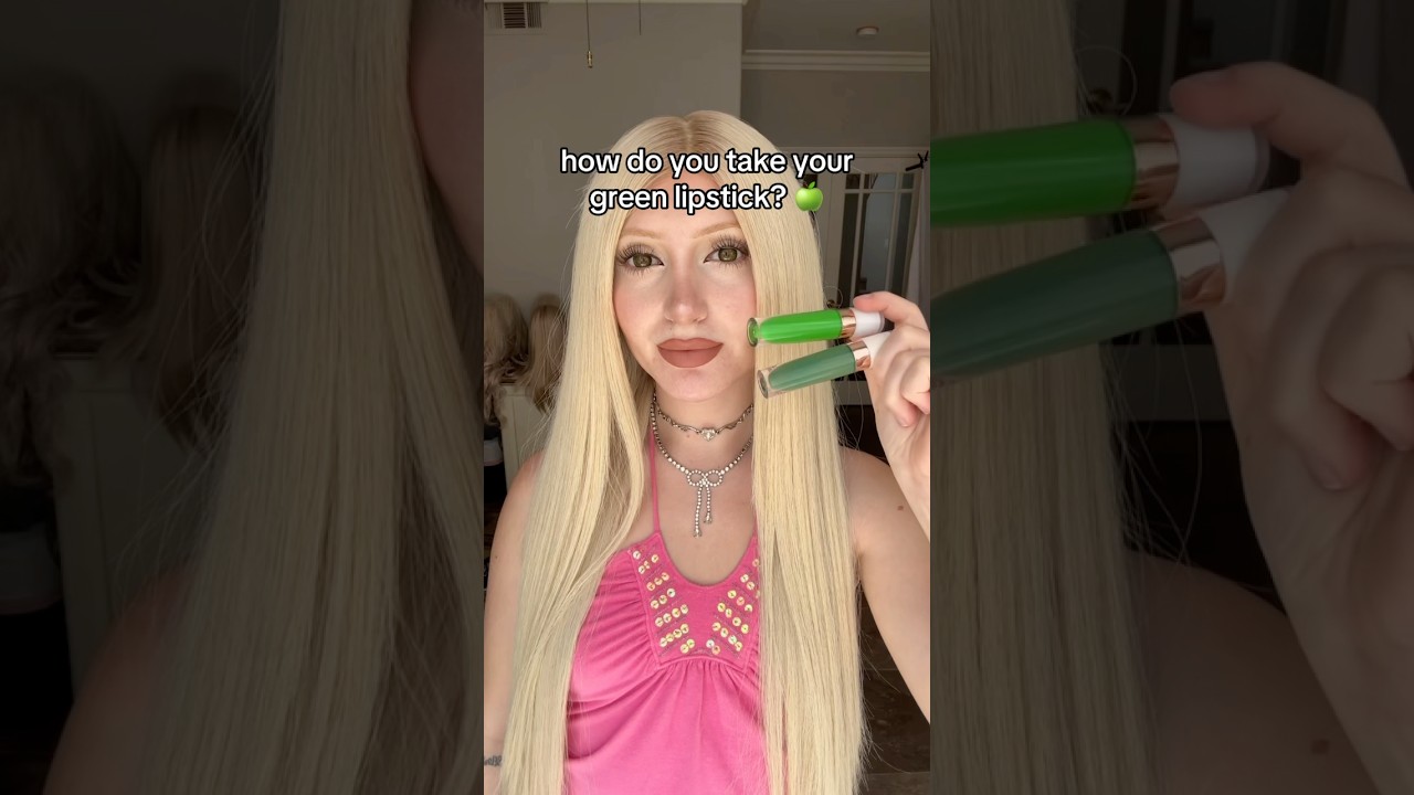 Neon vs. Dark GREEN Lipstick 🍏