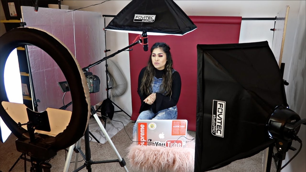 My Filming Setup + Beauty Room Tour! (Backdrops, Lighting & Cameras)