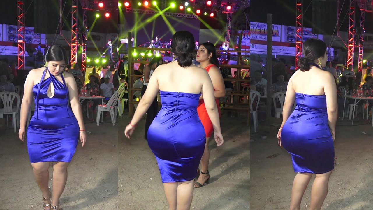 Toda una DIOSA esta BELLEZA d vestidito AZUL bailando rechulo en CERROJAZO DE FERIA en San Lucas😍