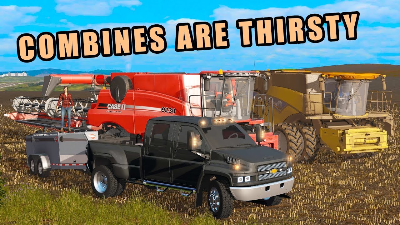 DAYS WORK OF HARVESTING 400 ACRES WITH 3 COMBINES! | FARMING SIMULATOR 2017