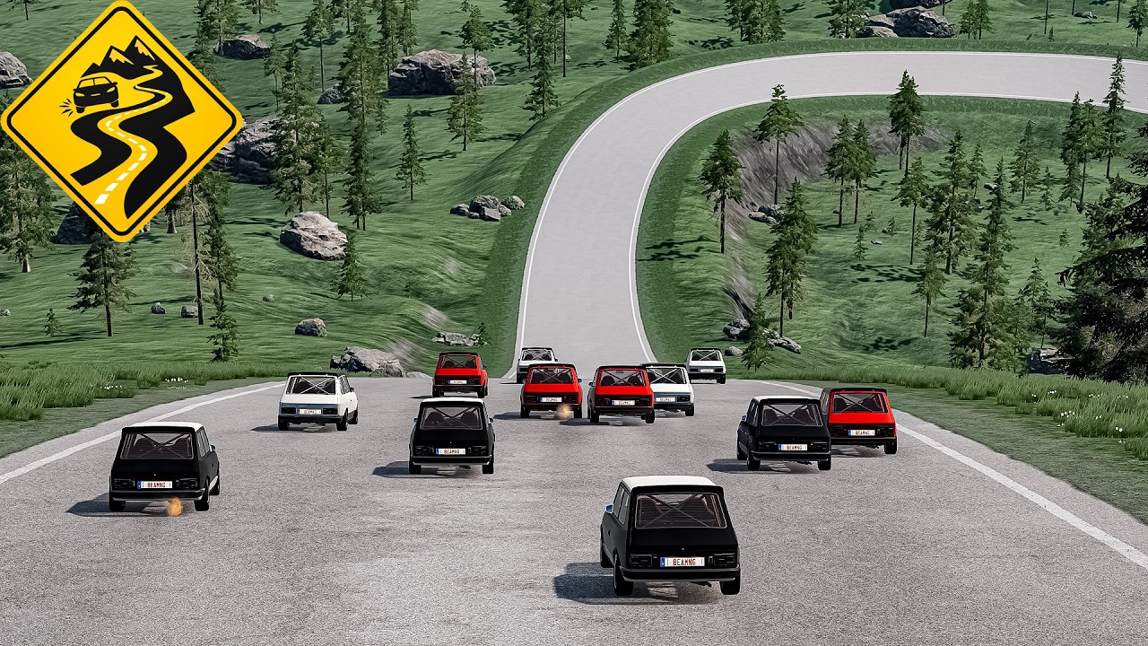 Twisty downhill race in BeamNG.drive