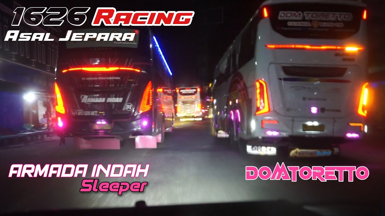 1626 Mesin Bus Oprekan Jawa Balapan di Aceh !! DUEL Perdana ARMADA INDAH SLEEPER vs DOMTORETTO