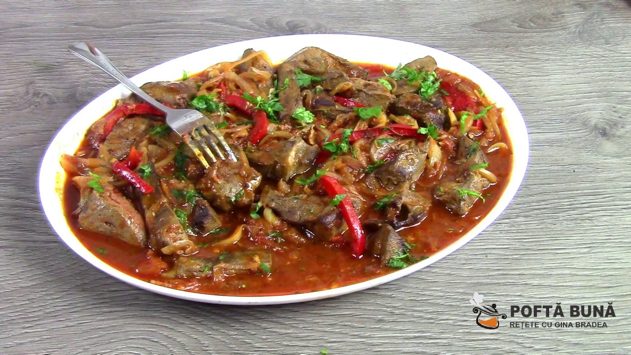 Печень с луком и перцем, быстрый, классический рецепт