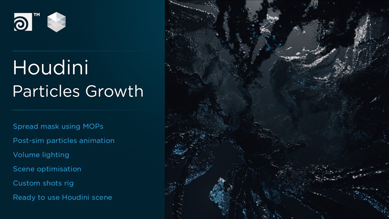 Houdini Tutorial | Particles Growth using MOPs & Redshift (+hip file)