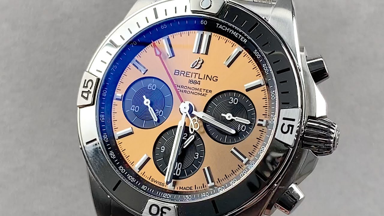 Breitling Chronomat B01 - AB0134101K1A1 - 42mm Copper Dial Rouleaux Bracelet Watch Review