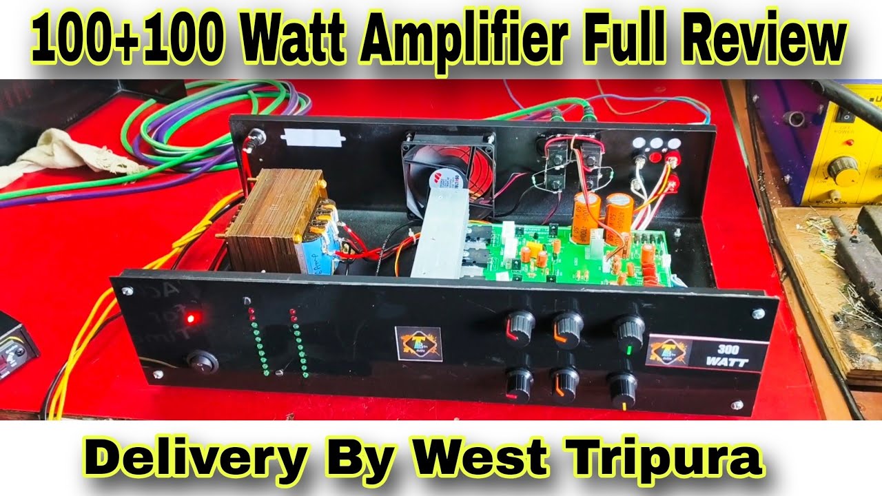 100+100 Watt Power Full Amplifier Sound Testing & Full Review || Delivery By West Tripura || 200W...