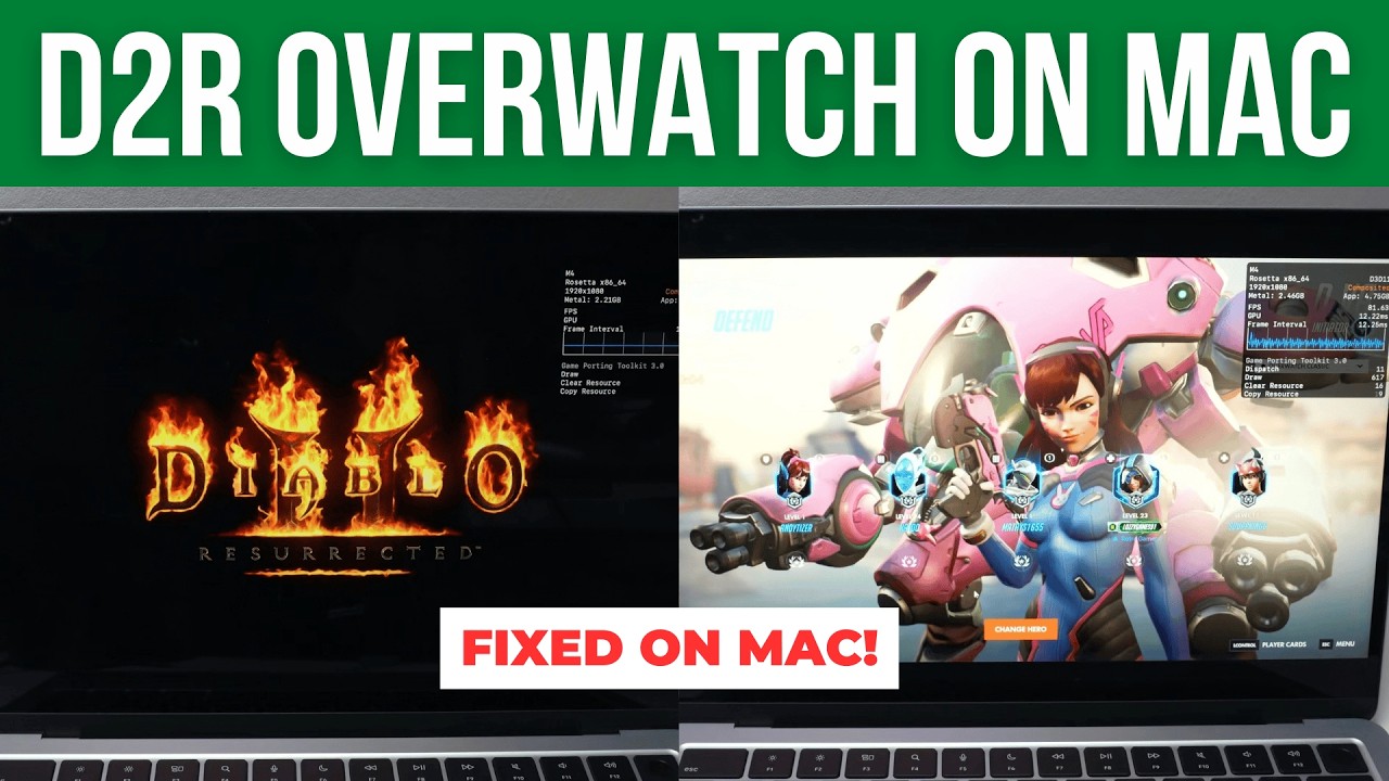 Diablo 2 Resurrected + Overwatch FIXED ON Mac! CrossOver Preview Tutorial