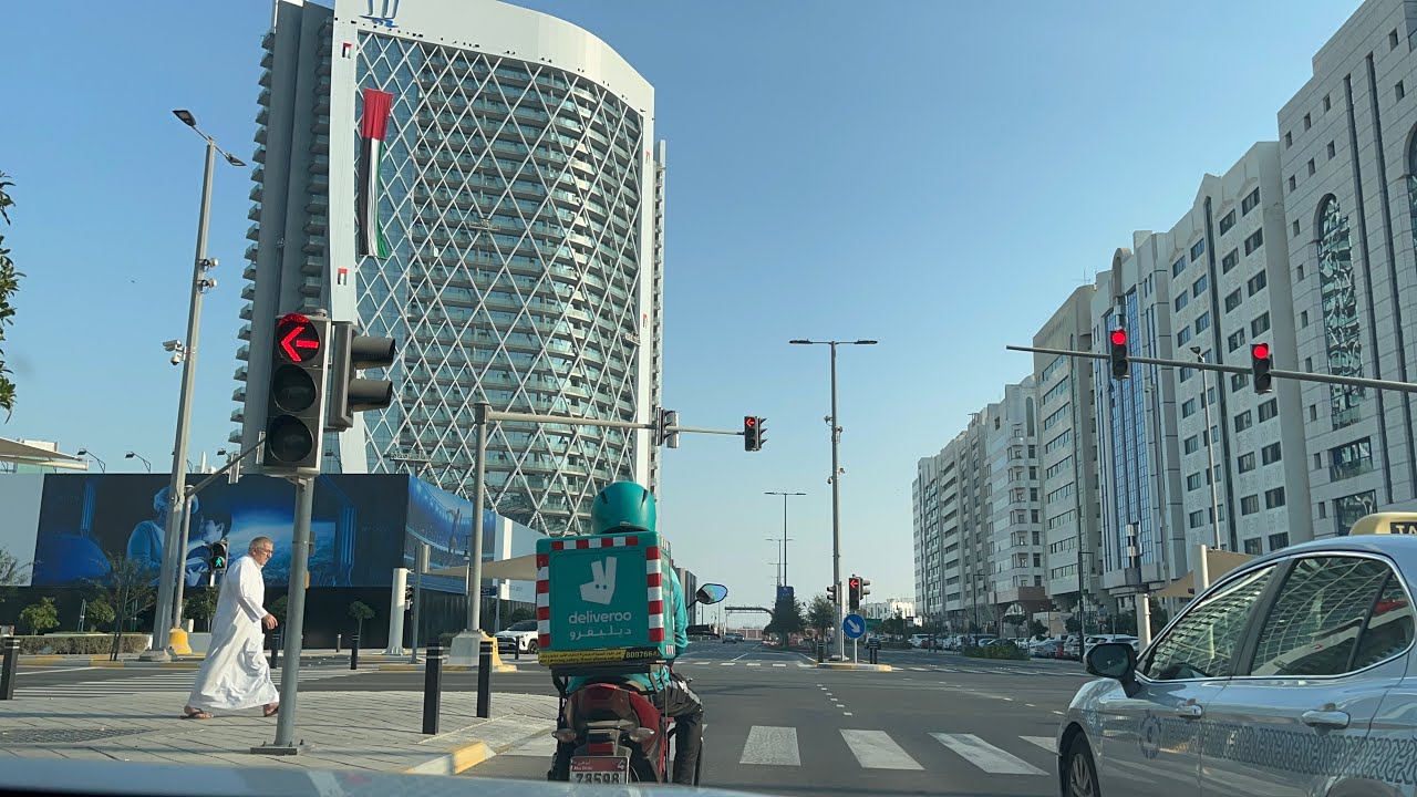 Driving in Abu Dhabi downtown 4K