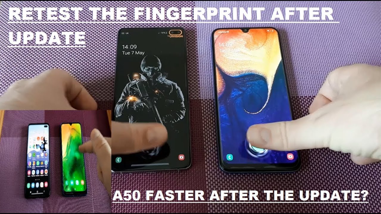Samsung A50 Fingerprint UPDATE! A50 is Faster now?Retest against S10+