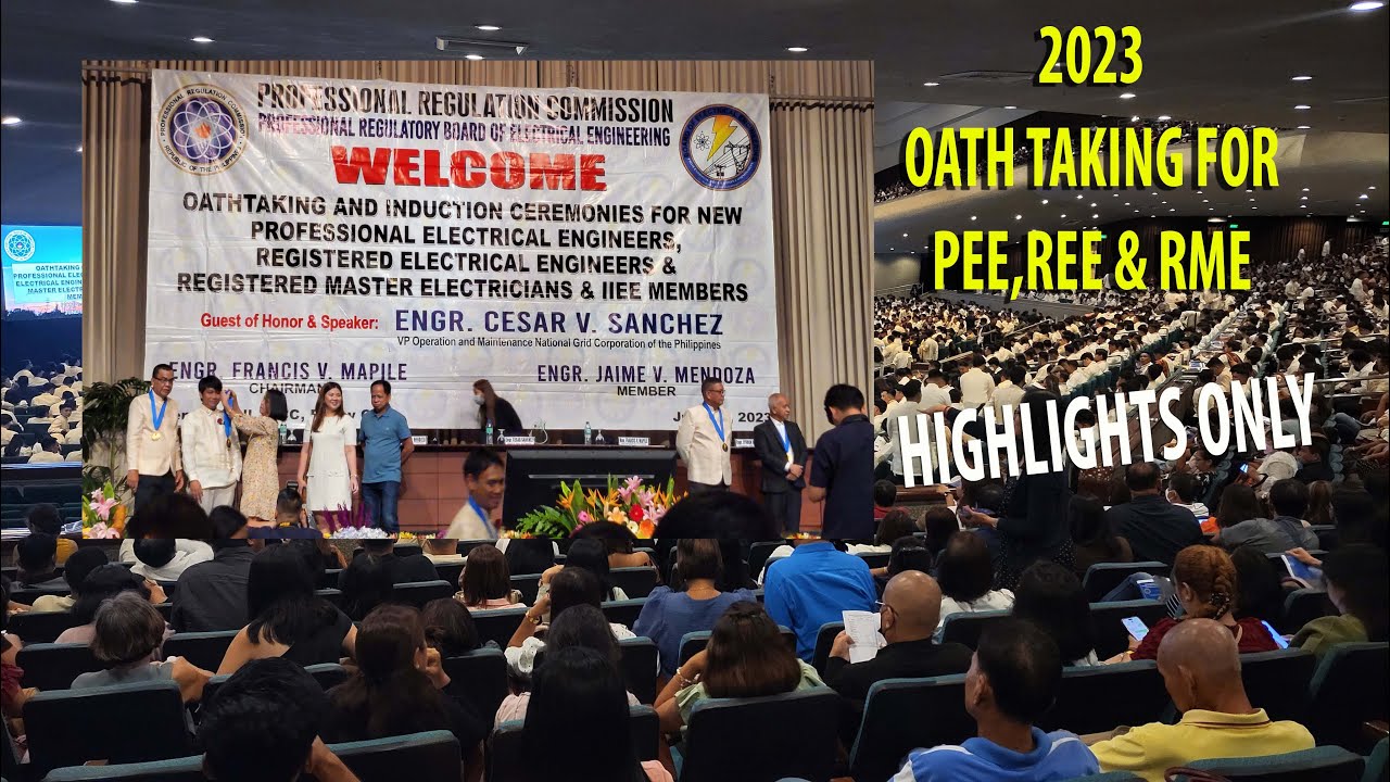 Oath taking and induction ceremonies for new Professional Electrical Engineers, REE, RME 2023