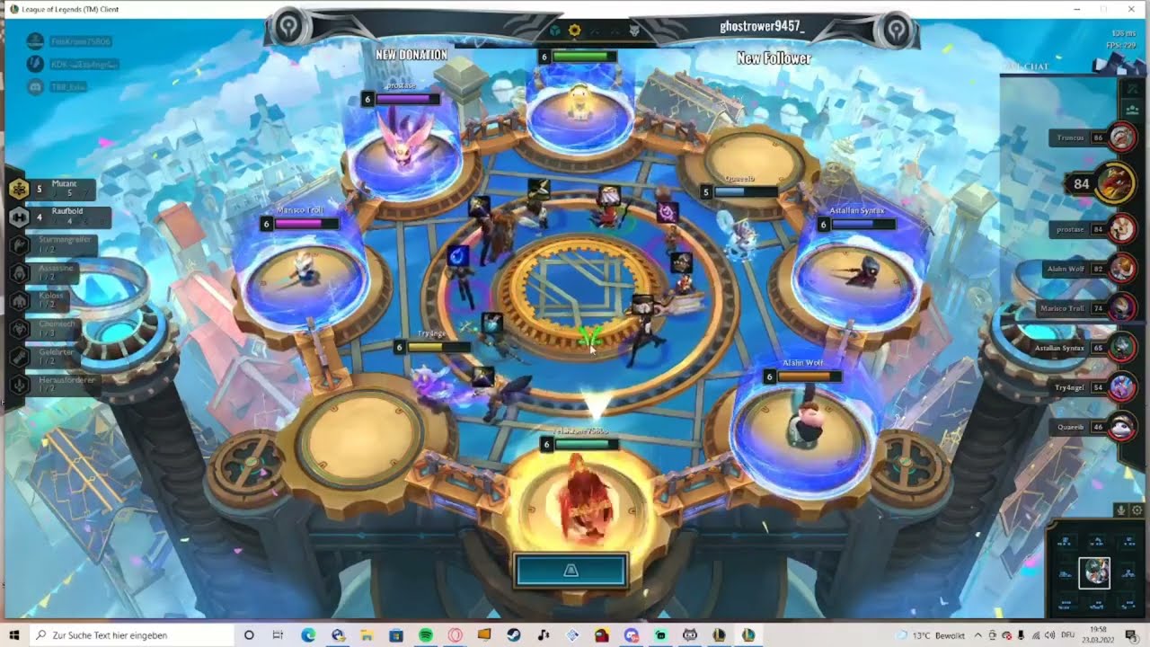 Alte TFT aufnahmen von Twitch altes set mit dem legendären Kylo und Tryangel Yordle einfach OP XD