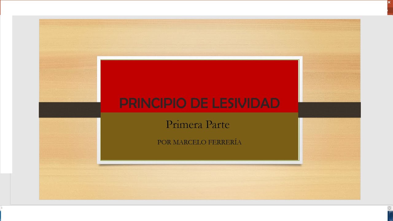 Principio de Lesividad