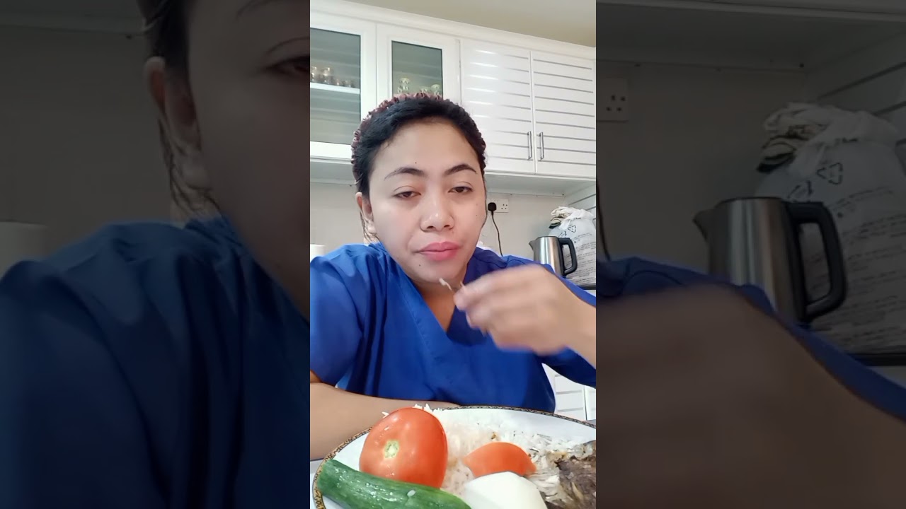 mini mukbang fish and vegetables