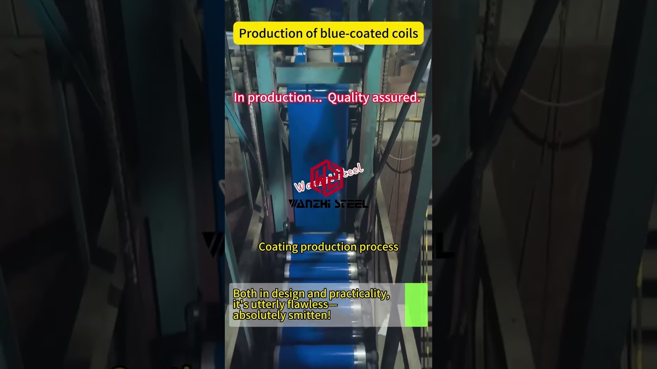 Blue color-coated Steel Coil Production - including PPGI, PPGL, PPAL 