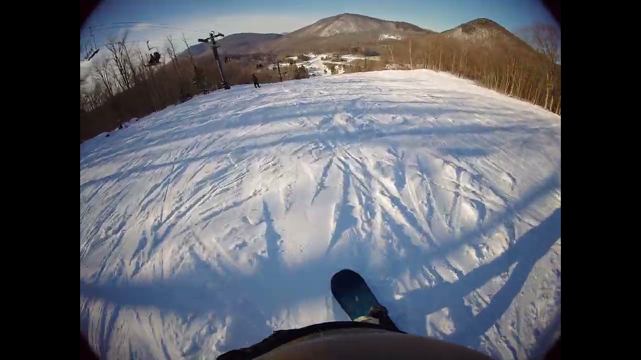 Sketchy AF rock solid ice on part of the trail, raw GoPro footage Pico mountain early-mid February