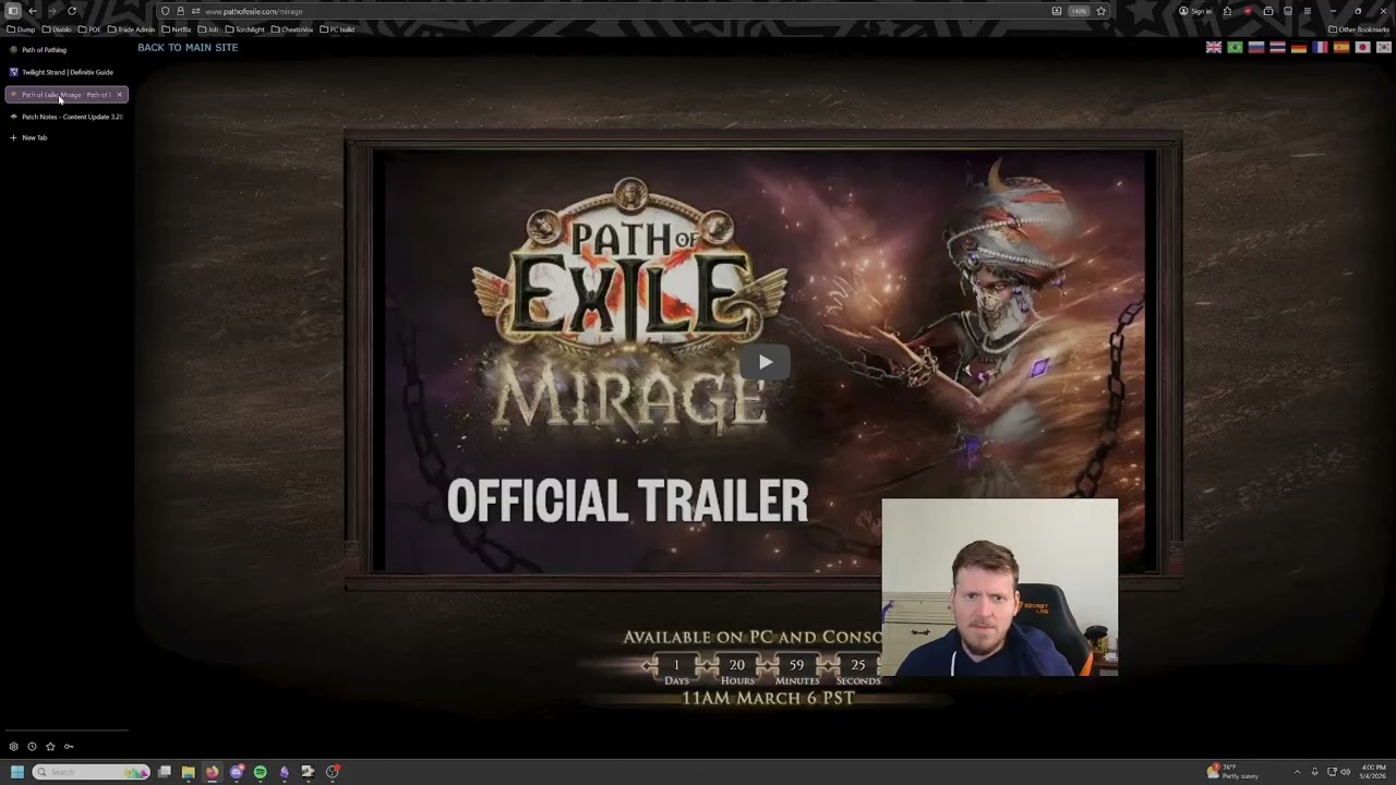 Path Of Exile 1 - Mirage League - Rambling ahead of 3.28
