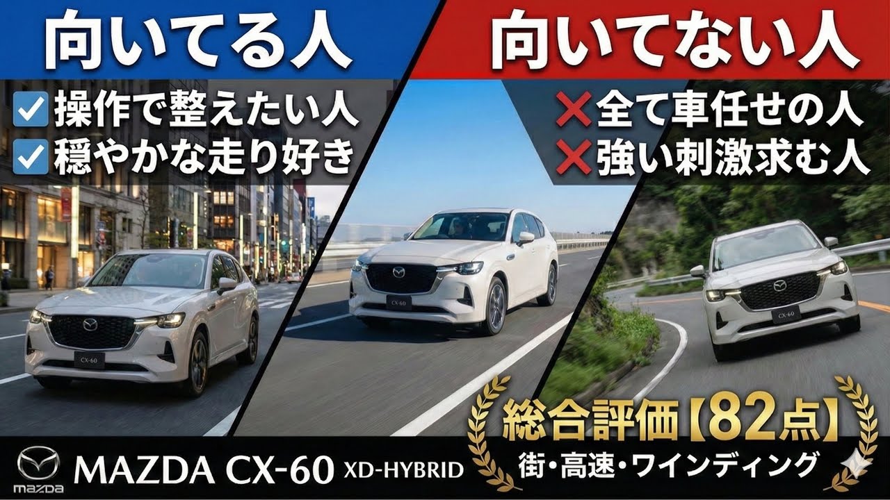 CX-60｜向いてる人・向いてない人【総合評価82点】
