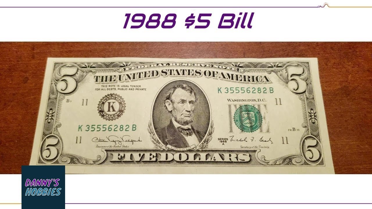 1988 $5 Bill