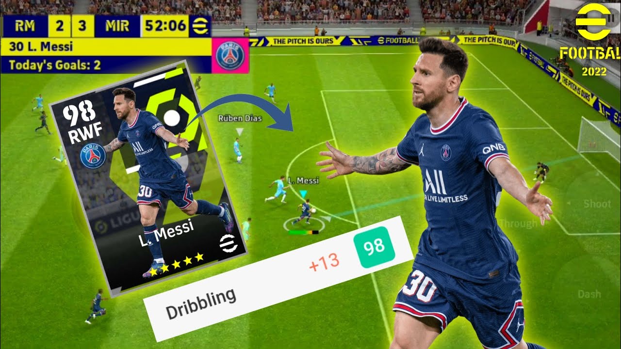 Base Messi Pes 2022 | Max Rating Gameplay Review | eFootball 2022 Mobile