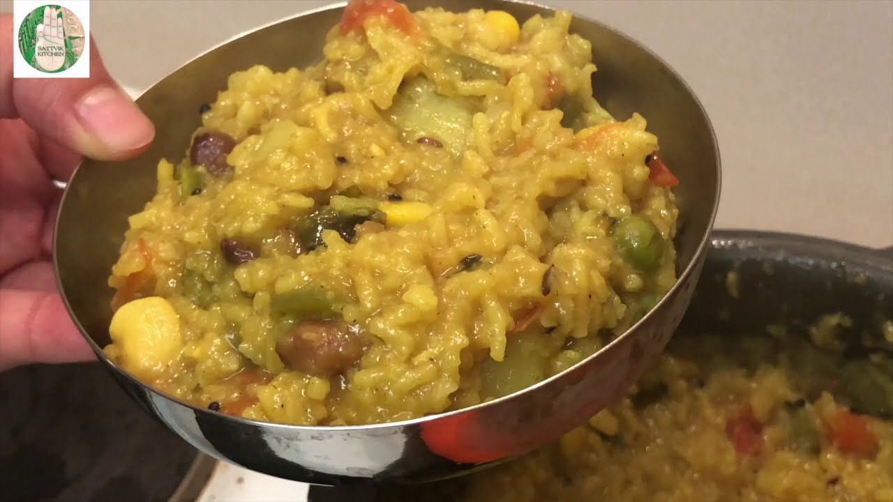 Swaminarayan Khichadi recipe No Onion no Garlic - How to cook swaminarayan khichadi Sattvik Kitchen