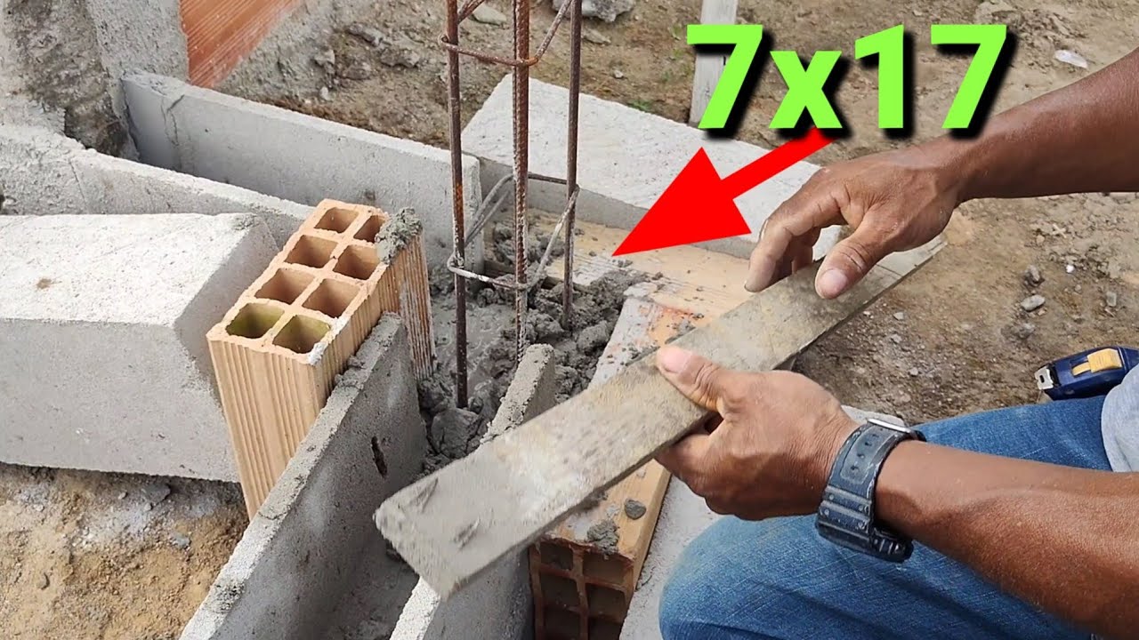 T&eacute;cnica simples de aprumar colunas de muro na frente da rua!