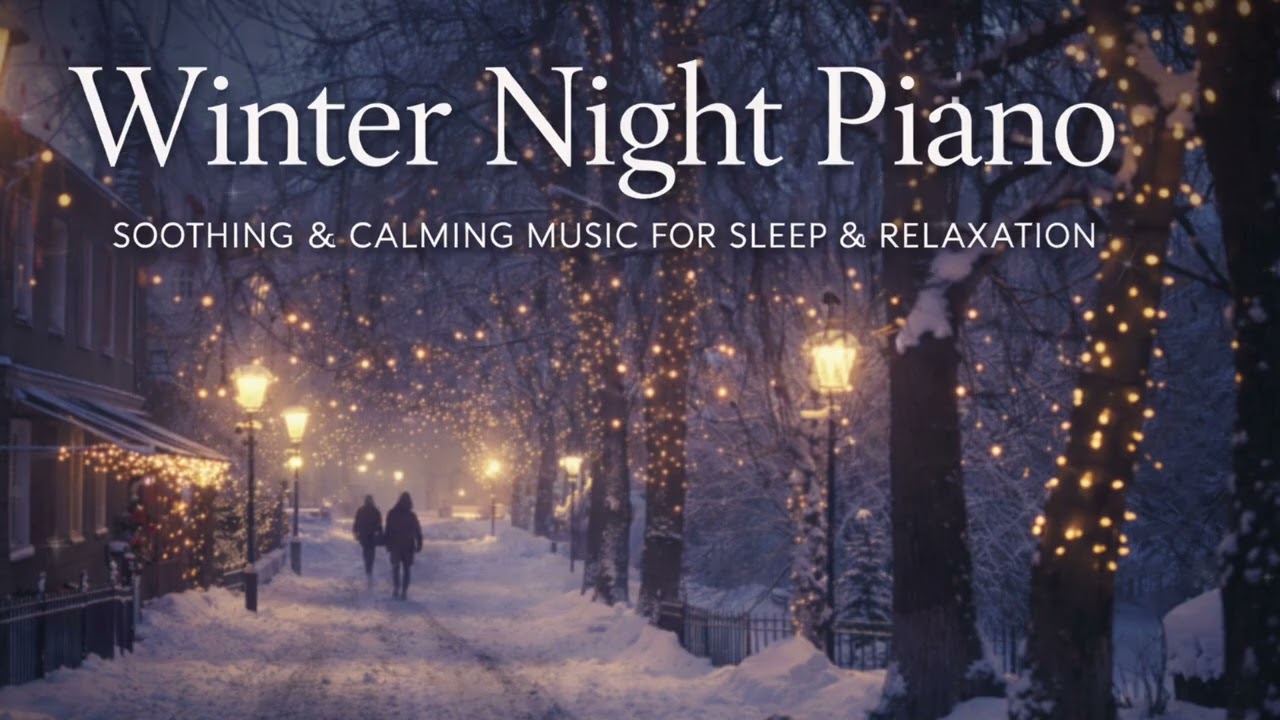 Winter Night Piano ❄️ Calm & Cozy Music for Sleep, Relaxation & Stress Relief