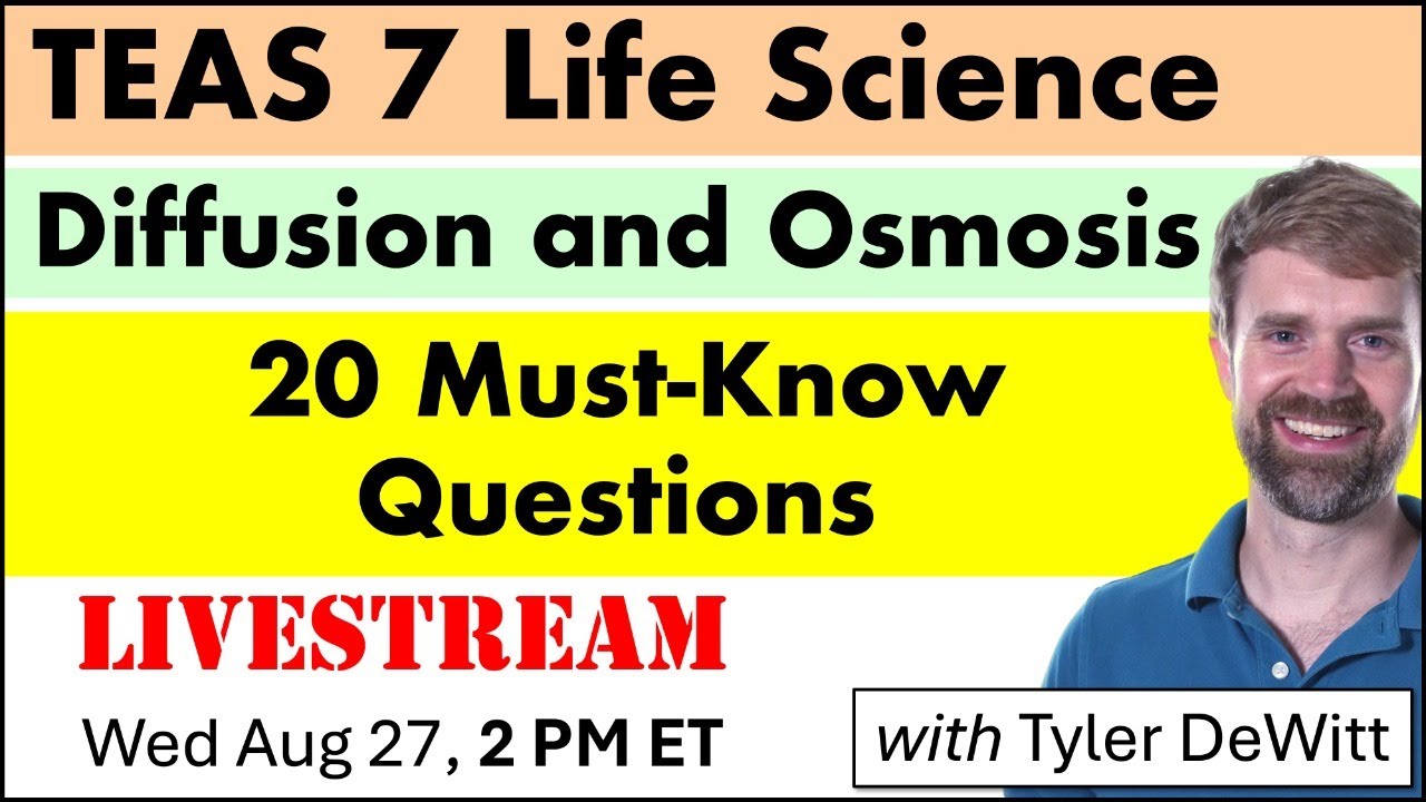 TEAS 7 Science: Diffusion and Osmosis Practice Questions