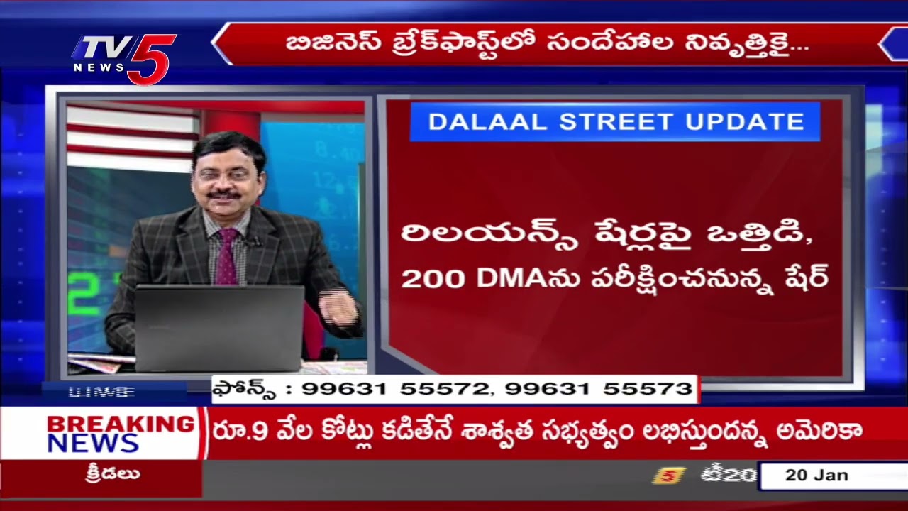 Business Breakfast | Stock/Share Market News | 20th January 2026 | TV5 News