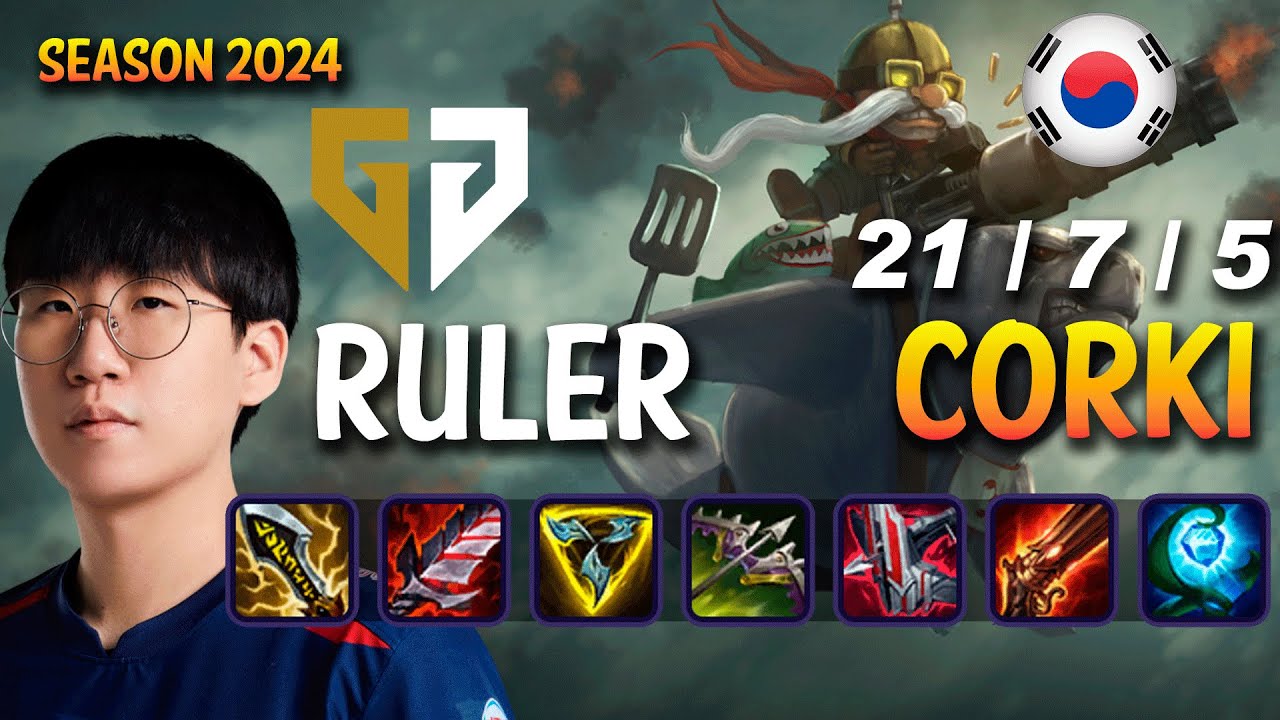 GEN Ruler CORKI vs ASHE ADC - Patch 14.24 KR Ranked | lolrec