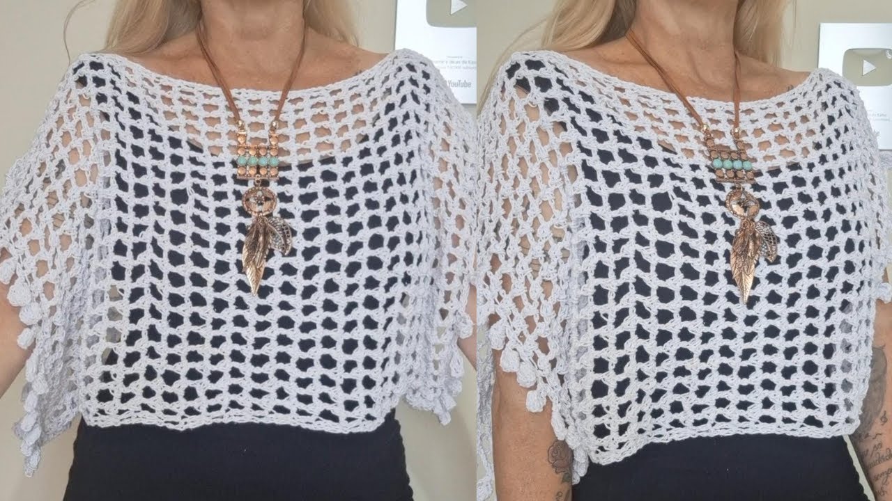 BLUSA BRAGA - BLUSA DE CROCHÊ FÁCIL E RÁPIDA