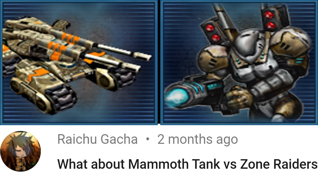ZOCOM Zone Raider vs GDI Mammoth Tank