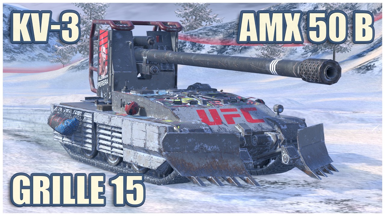 Grille 15, AMX 50 B & KV-3 &bull; WoT Blitz Gameplay