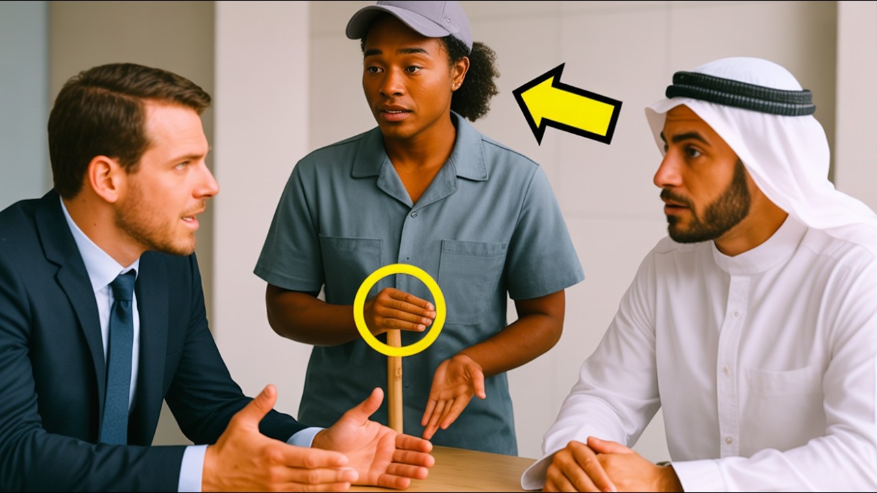 رجل الأعمال لم يستطع التفاوض مع الشيخ… حتى ظهرت عاملة النظافة وصنعت المعجزة