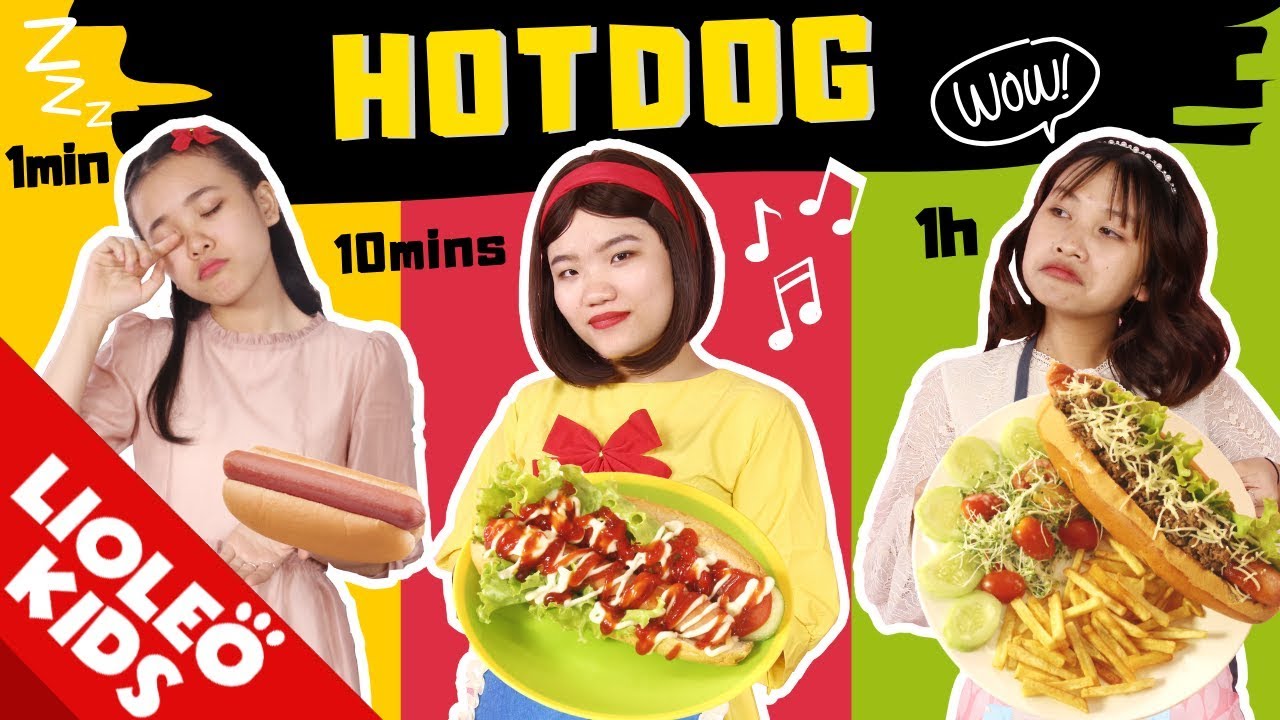 HOTDOG 1 phút vs 10 phút vs 1 tiếng: Các NÀNG CÔNG CHÚA DISNEY trổ tài nấu nướng
