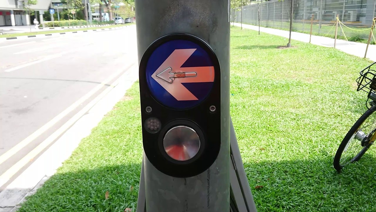 Singapore Pedestrian Crossing Button Sound at Yishun