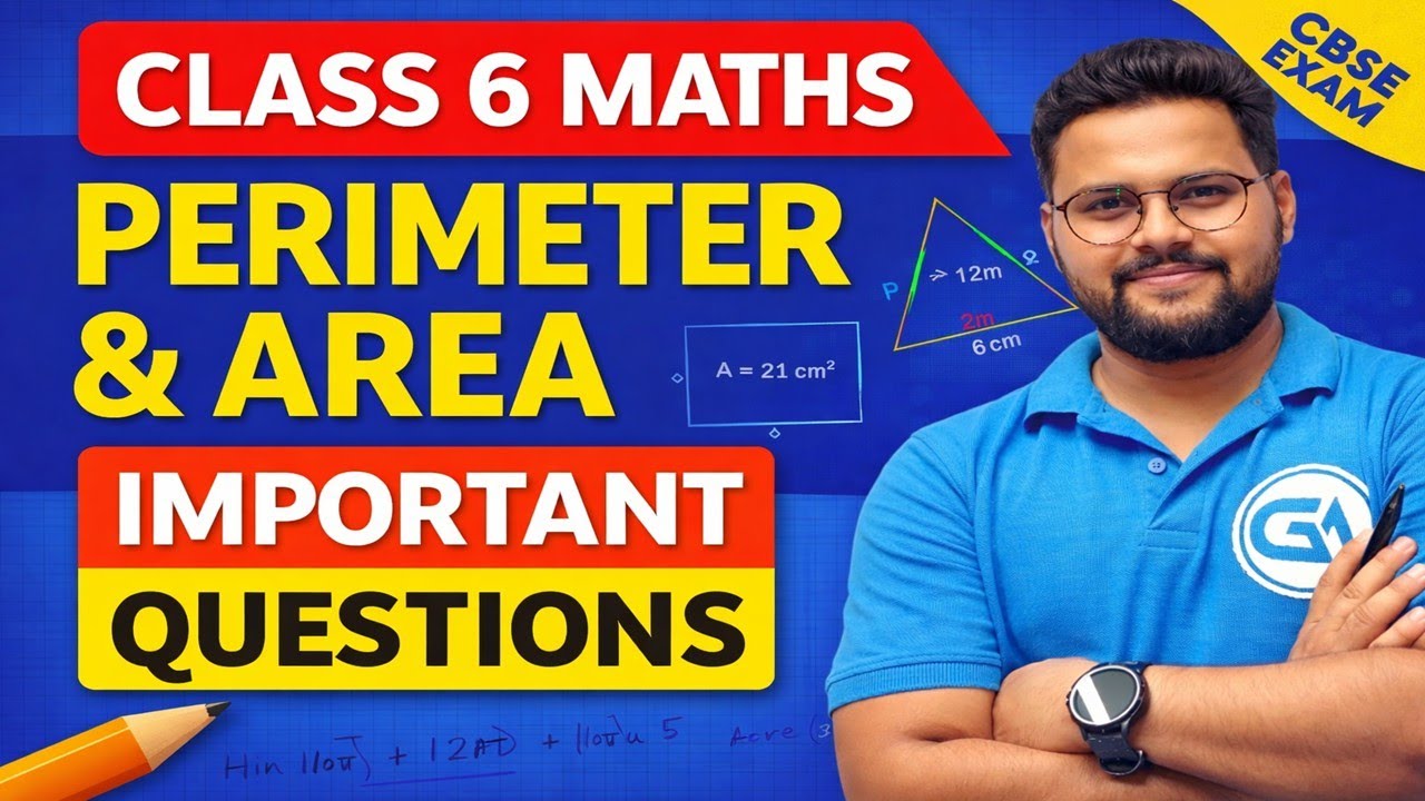 Class 6 Maths Perimeter & Area | Important Questions | NCERT & RS Aggarwal | Exam Revision