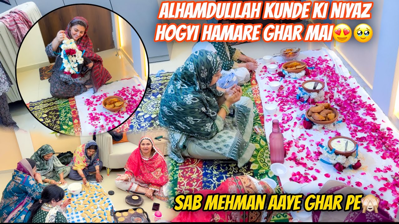 Pheli kunde ki niyaz huwi hamare ghar mai😍🥹| Sab aaye aur sath mai banaye pudi💃| Alhamdulilah♥️